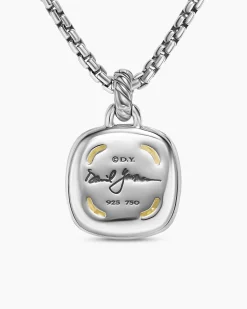 Albion® Pendant Sterling Silver with 18K Yellow Gold and Champagne Citrine, 15mm