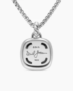 Albion® Pendant Sterling Silver with Black Onyx and Diamonds, 15mm