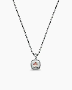 Albion® Teen Pendant Necklace Sterling Silver with Morganite and Diamonds, 4mm