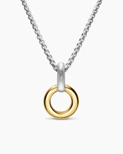 Amulet Holder Sterling Silver with 14K Yellow Gold, 20.3mm