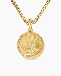Aquarius Amulet 18K Yellow Gold with Diamonds, 19mm