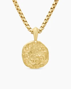 Aquarius Amulet 18K Yellow Gold, 17mm