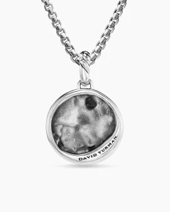 Aquarius Amulet Sterling Silver with 18K Yellow Gold and Diamonds, 19mm