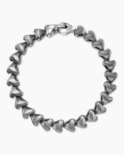 Armory® Link Bracelet Anthracite Titanium with Sterling Silver, 9.5mm