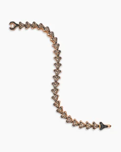 Armory® Link Bracelet 18K Rose Gold with Cognac Diamonds, 9.5mm