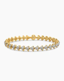 Armory® Link Bracelet 18K Yellow Gold with Diamonds, 7.5mm