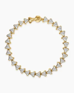 Armory® Link Bracelet 18K Yellow Gold with Diamonds, 7.5mm