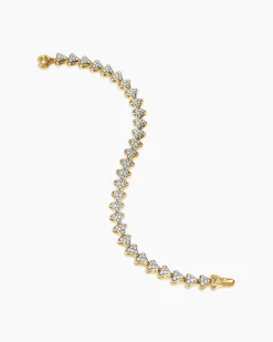 Armory® Link Bracelet 18K Yellow Gold with Diamonds, 7.5mm