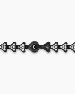 Armory® Necklace Black Titanium with Diamonds, 7.5mm