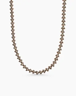 Armory® Necklace 18K Rose Gold with Cognac Diamonds, 9.5mm