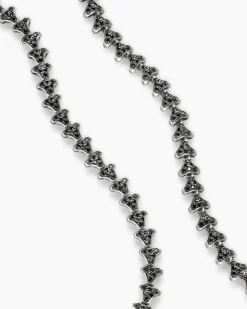 Armory® Necklace Sterling Silver with Black Diamonds, 7.5mm