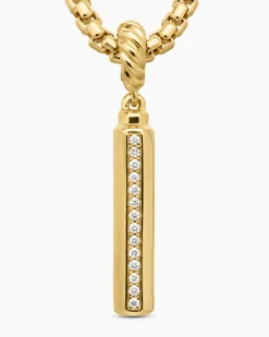 Barrel Amulet 18K Yellow Gold with Diamonds, 20mm
