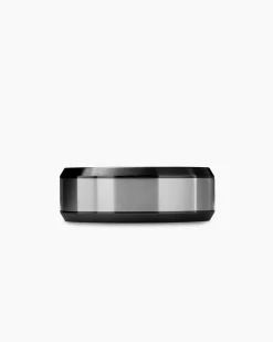 Beveled Band Ring Black Titanium with Grey Titanium, 8.5mm