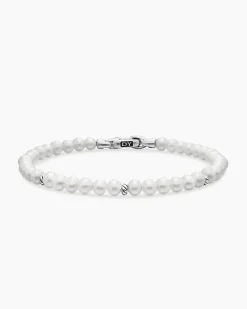 Bijoux Spiritual Beads Bracelet Pearls and Sterling Silver, 4mm