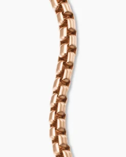 Box Chain Bracelet 18K Rose Gold, 2.7mm