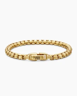 Box Chain Bracelet 18K Yellow Gold, 5mm