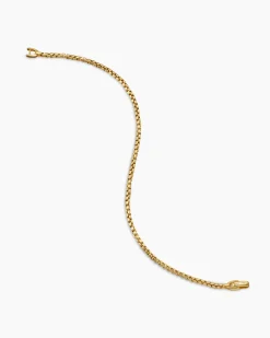 Box Chain Bracelet 18K Yellow Gold, 2.7mm