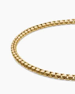 Box Chain Bracelet 18K Yellow Gold, 2.7mm