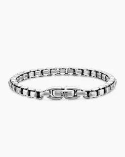 Box Chain Bracelet Sterling Silver, 5mm