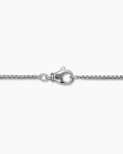 Box Chain Necklace 18K White Gold, 1.7mm