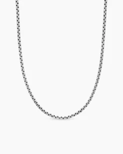Box Chain Necklace 18K White Gold, 2.7mm