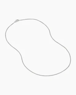 Box Chain Necklace 18K White Gold, 1.7mm