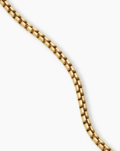 Box Chain Necklace 18K Yellow Gold, 3.4mm