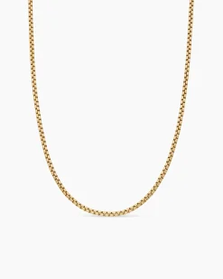 Box Chain Necklace 18K Yellow Gold, 2.7mm
