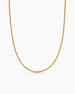 Box Chain Necklace 18K Yellow Gold, 1.7mm