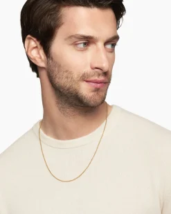Box Chain Necklace 18K Yellow Gold, 1.7mm