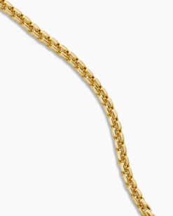 Box Chain Necklace 18K Yellow Gold, 1.7mm