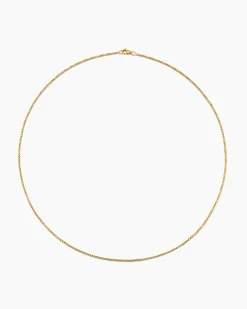 Box Chain Necklace 18K Yellow Gold, 1.7mm