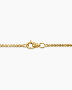 Box Chain Necklace 18K Yellow Gold, 1.7mm