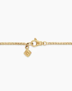 Box Chain Necklace 18K Yellow Gold, 1.7mm