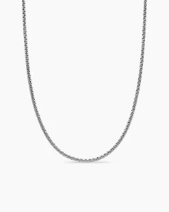Box Chain Necklace Platinum, 2.7mm