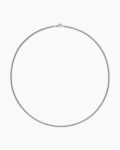 Box Chain Necklace Sterling Silver, 2.7mm