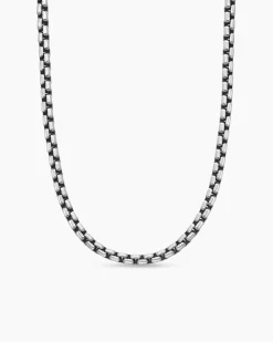 Box Chain Necklace Sterling Silver, 4.8mm