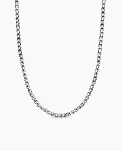 Box Chain Necklace Sterling Silver, 5.2mm