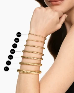 Buckle Cablespira® Bracelet 18K Yellow Gold with Diamonds, 5mm