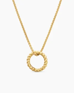Cable Amulet Holder 18K Yellow Gold, 12.8mm