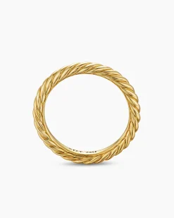 Cable Band Ring 18K Yellow Gold, 2.8mm