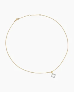 Cable Collectibles® Quatrefoil Necklace 18K Yellow Gold with Diamonds, 17.5mm