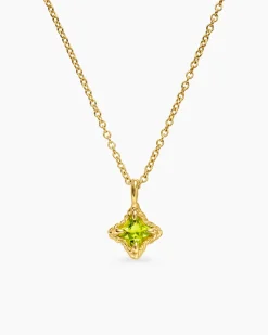 Cable Collectibles® Teen Quad Necklace 18K Yellow Gold with Peridot