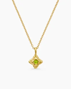 Cable Collectibles® Teen Quad Necklace 18K Yellow Gold with Peridot