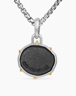 Cancer Amulet Sterling Silver with 18K Yellow Gold, 23mm