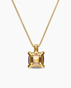 Chatelaine® Pendant Necklace 18K Yellow Gold with Amethyst and Diamonds, 11mm