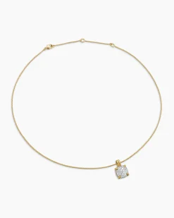 Chatelaine® Pendant Necklace 18K Yellow Gold with Pavé Diamonds, 11mm