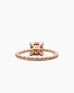 Chatelaine® Ring 18K Rose Gold with Morganite and Diamonds, 7mm