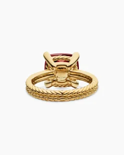 Chatelaine® Ring 18K Yellow Gold with Garnet and Diamonds, 11mm