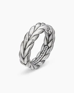 Chevron Band Ring Sterling Silver, 6mm